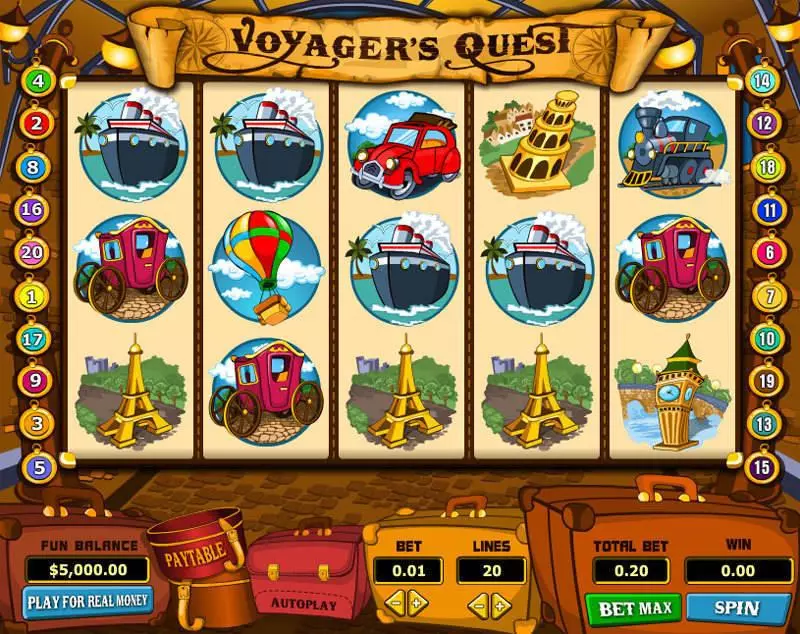 Voyager's Quest Topgame Slots - Main Screen Reels
