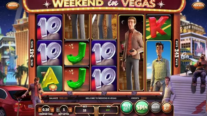 Weekend in Vegas BetSoft Slots - Introduction Screen