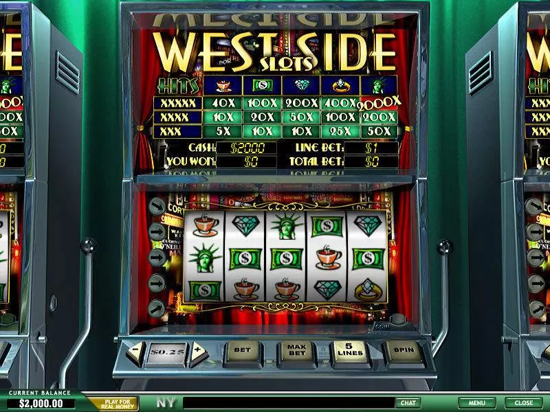 West Side PlayTech Slots - Main Screen Reels