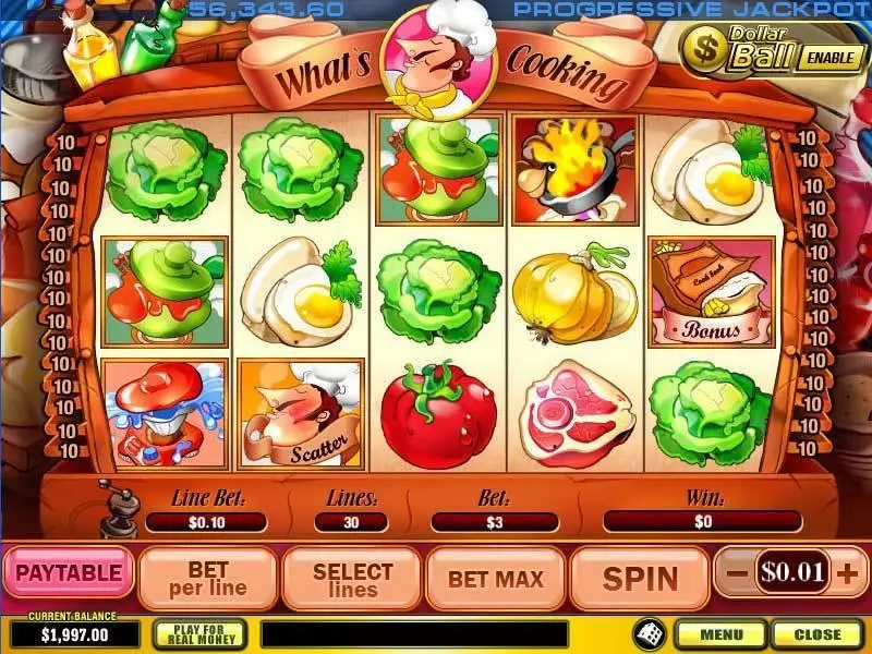 What's Cooking PlayTech Slots - Main Screen Reels