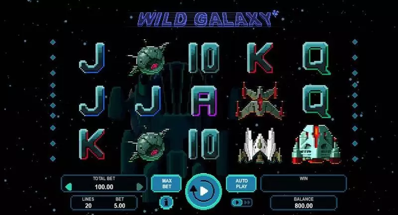 Wild Galaxy Booongo Slots - Introduction Screen