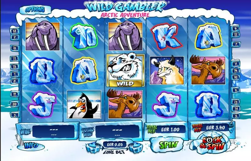 Wild Gambler Artic Adventure Ash Gaming Slots - Main Screen Reels
