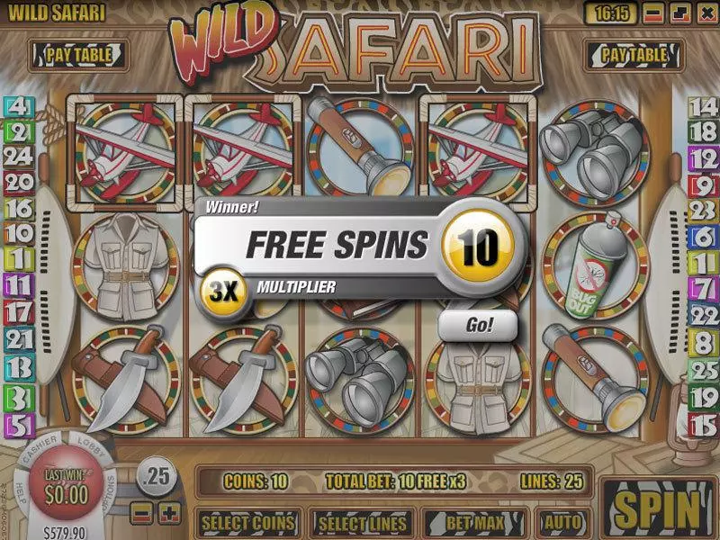 Wild Safari Rival Slots - Bonus 1
