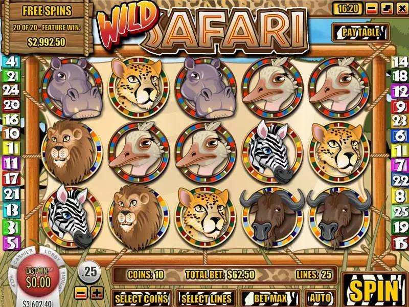 Wild Safari Rival Slots - Bonus 2