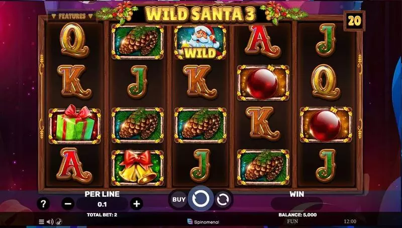 Wild Santa 3 Spinomenal Slots - Main Screen Reels
