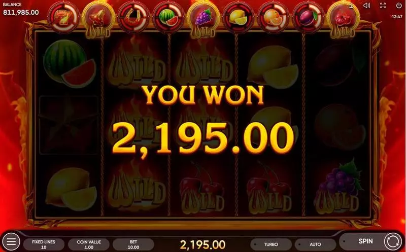 Wild Streak Endorphina Slots - Winning Screenshot