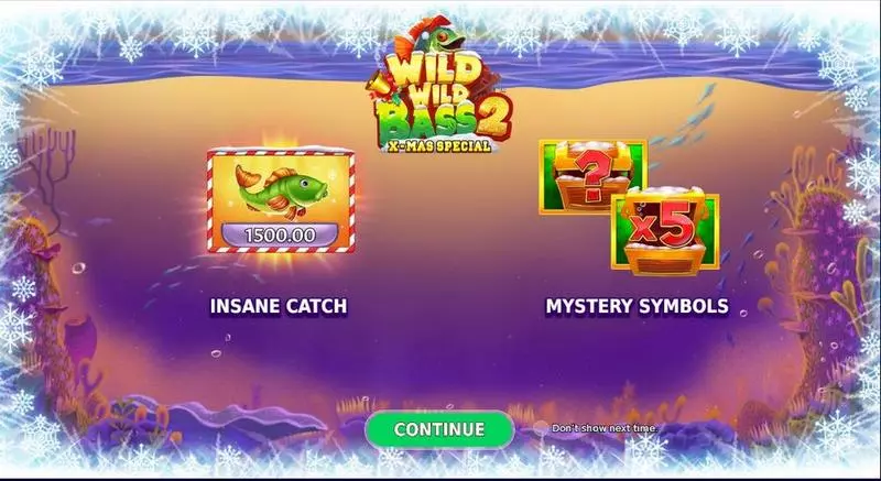 Wild Wild Bass 2 Xmas Special StakeLogic Slots - Introduction Screen