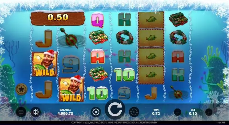 Wild Wild Bass 2 Xmas Special StakeLogic Slots - Winning Screenshot