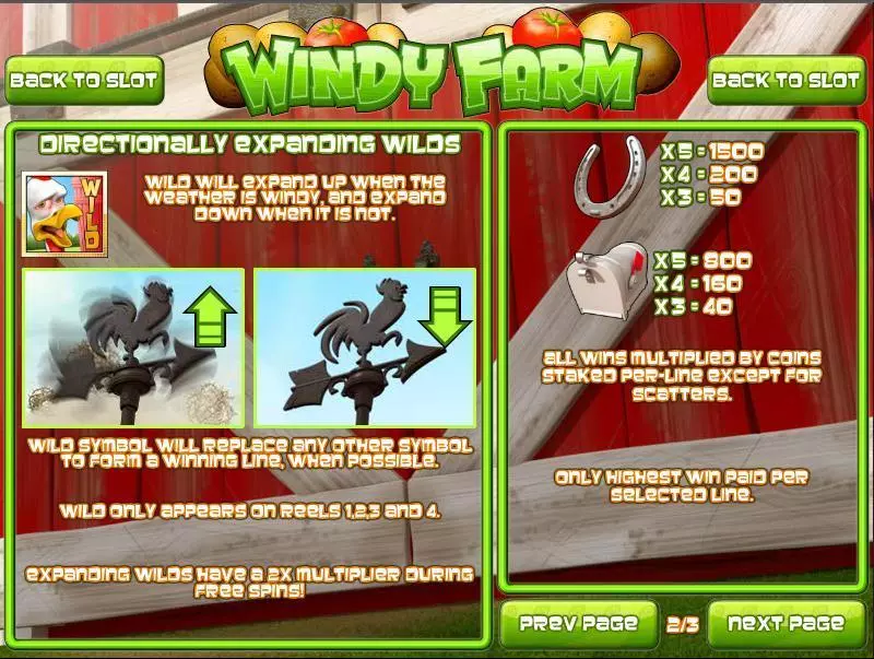 Windy Farm Rival Slots - Info and Rules