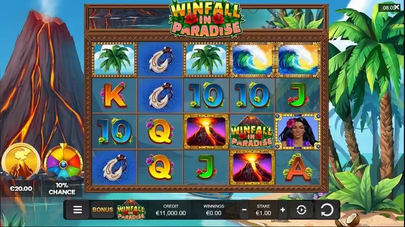 Winfall in Paradise Reel Life Games Slots - Main Screen Reels