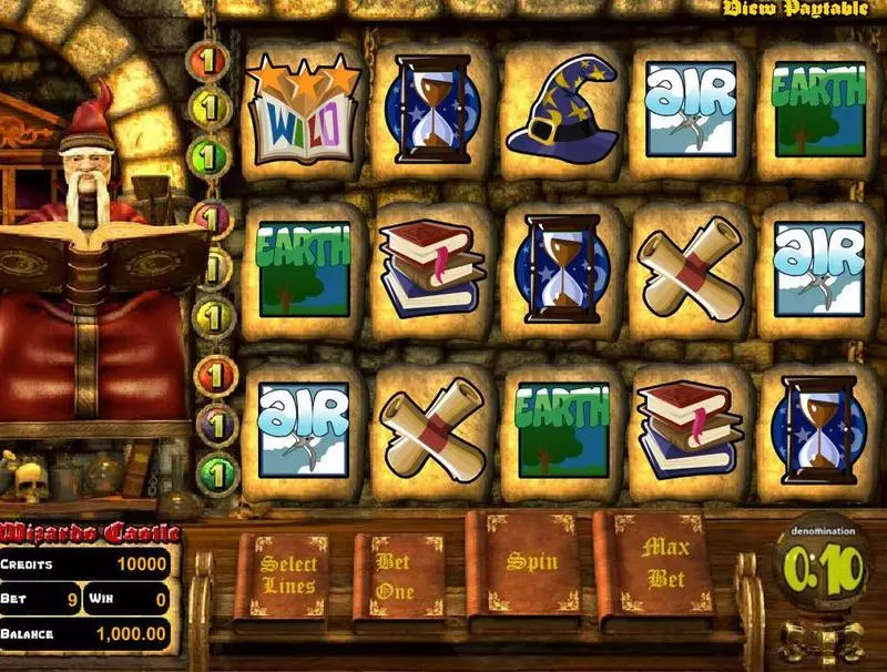 Wizards Castle BetSoft Slots - Introduction Screen
