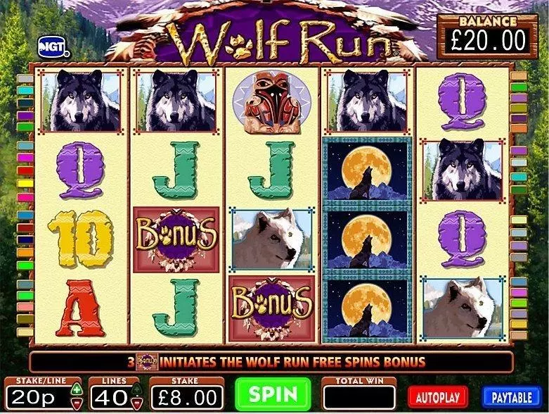Wolf Run IGT Slots - Introduction Screen