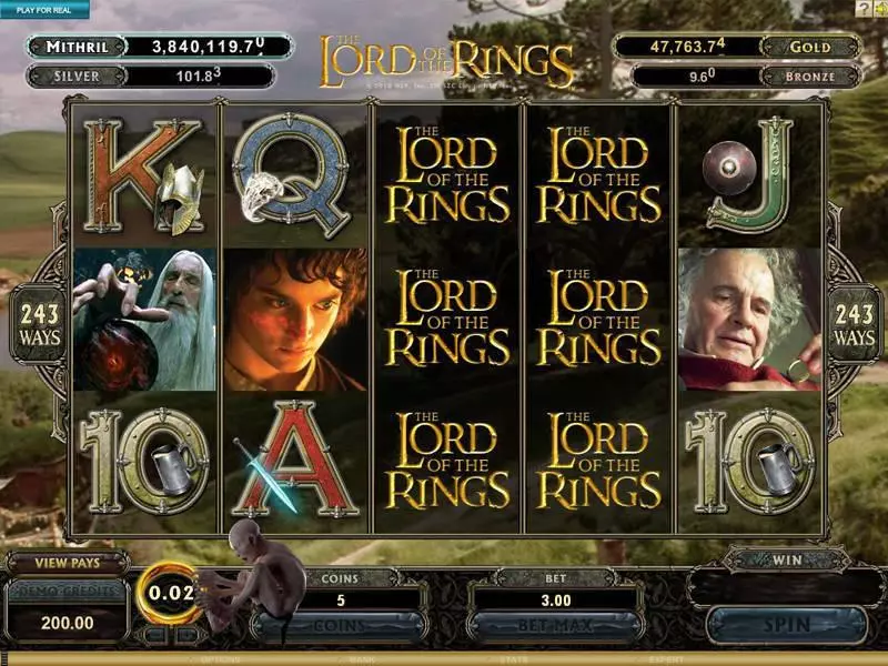 Play lord of the rings slot game for free